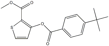 methyl 3-{[4-(tert-butyl)benzoyl]oxy}thiophene-2-carboxylate Struktur