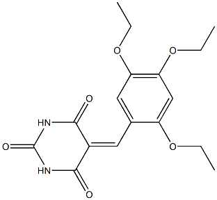 5-(2,4,5-triethoxybenzylidene)hexahydropyrimidine-2,4,6-trione Struktur