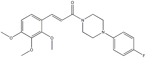 (E)-1-[4-(4-fluorophenyl)piperazino]-3-(2,3,4-trimethoxyphenyl)-2-propen-1-one Struktur