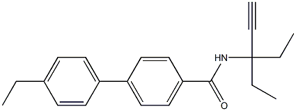 N-(1,1-diethylprop-2-ynyl)-4'-ethyl[1,1'-biphenyl]-4-carboxamide Struktur