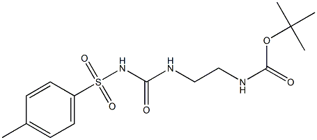 tert-butyl N-{2-[({[(4-methylphenyl)sulfonyl]amino}carbonyl)amino]ethyl}carbamate Struktur