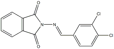 2-[(3,4-dichlorobenzylidene)amino]isoindoline-1,3-dione Struktur