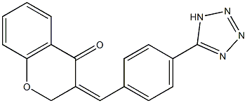 3-[4-(1H-1,2,3,4-tetraazol-5-yl)benzylidene]chroman-4-one Struktur