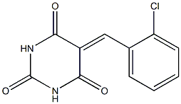 5-(2-chlorobenzylidene)hexahydropyrimidine-2,4,6-trione Struktur