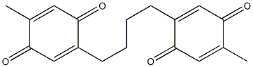 2-methyl-5-[4-(4-methyl-3,6-dioxocyclohexa-1,4-dienyl)butyl]benzo-1,4-quinone Struktur