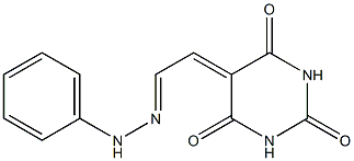 2-(2,4,6-trioxohexahydropyrimidin-5-yliden)acetaldehyde 1-phenylhydrazone Struktur