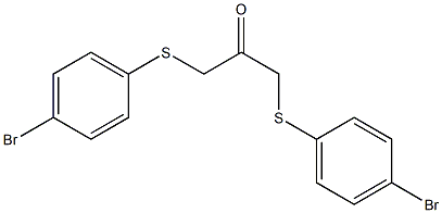 1,3-bis[(4-bromophenyl)sulfanyl]acetone Struktur