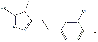 5-[(3,4-dichlorobenzyl)thio]-4-methyl-4H-1,2,4-triazole-3-thiol Struktur