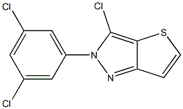 3-chloro-2-(3,5-dichlorophenyl)-2H-thieno[3,2-c]pyrazole Struktur