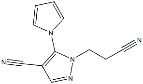 1-(2-cyanoethyl)-5-(1H-pyrrol-1-yl)-1H-pyrazole-4-carbonitrile Struktur