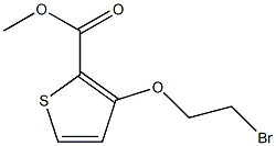 methyl 3-(2-bromoethoxy)-2-thiophenecarboxylate Struktur