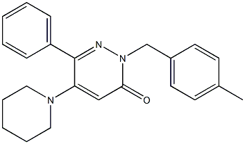 2-(4-methylbenzyl)-6-phenyl-5-piperidino-3(2H)-pyridazinone Struktur