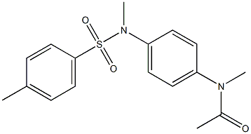 N1-methyl-N1-(4-{methyl[(4-methylphenyl)sulfonyl]amino}phenyl)acetamide Struktur