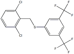 1,3-dichloro-2-({[3,5-di(trifluoromethyl)phenyl]thio}methyl)benzene Struktur