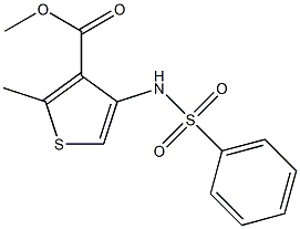 methyl 2-methyl-4-[(phenylsulfonyl)amino]thiophene-3-carboxylate Struktur