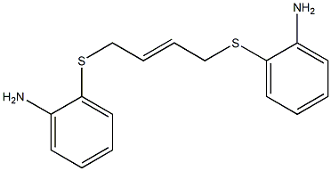 2-({4-[(2-aminophenyl)thio]but-2-enyl}thio)aniline Struktur