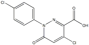 4-chloro-1-(4-chlorophenyl)-6-oxo-1,6-dihydro-3-pyridazinecarboxylic acid Struktur