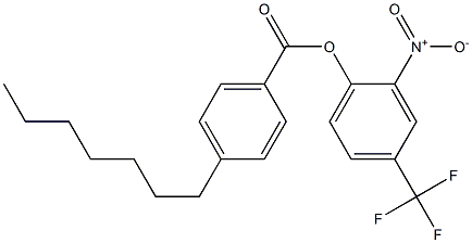 2-nitro-4-(trifluoromethyl)phenyl 4-heptylbenzoate Struktur