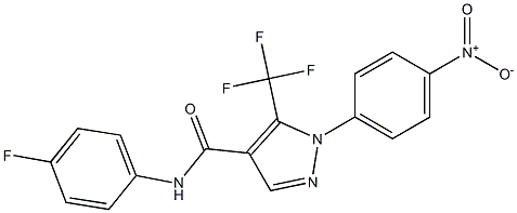 N4-(4-fluorophenyl)-1-(4-nitrophenyl)-5-(trifluoromethyl)-1H-pyrazole-4-carboxamide Struktur