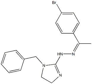 1-(4-bromophenyl)ethan-1-one 1-(1-benzyl-4,5-dihydro-1H-imidazol-2-yl)hydrazone Struktur