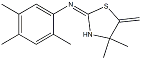 N1-(4,4-dimethyl-5-methylidene-1,3-thiazolan-2-yliden)-2,4,5-trimethylaniline Struktur