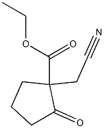 ethyl 1-(cyanomethyl)-2-oxocyclopentanecarboxylate Struktur