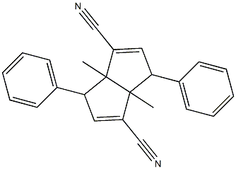 3a,6a-dimethyl-3,6-diphenyl-3,3a,6,6a-tetrahydropentalene-1,4-dicarbonitril e Struktur