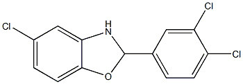 5-chloro-2-(3,4-dichlorophenyl)-2,3-dihydro-1,3-benzoxazole Struktur