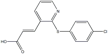 3-{2-[(4-chlorophenyl)sulfanyl]-3-pyridinyl}acrylic acid Struktur