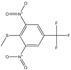 2-(methylthio)-1,3-dinitro-5-(trifluoromethyl)benzene Struktur