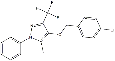 4-[(4-chlorobenzyl)oxy]-5-methyl-1-phenyl-3-(trifluoromethyl)-1H-pyrazole Struktur