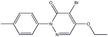 4-bromo-5-ethoxy-2-(4-methylphenyl)-3(2H)-pyridazinone Struktur