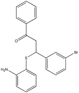 3-[(2-aminophenyl)thio]-3-(3-bromophenyl)-1-phenylpropan-1-one Struktur