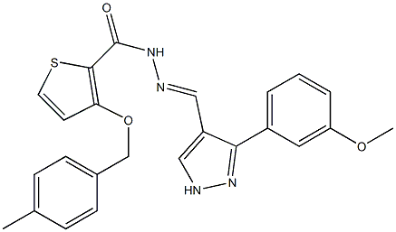 N'-{(E)-[3-(3-methoxyphenyl)-1H-pyrazol-4-yl]methylidene}-3-[(4-methylbenzyl)oxy]-2-thiophenecarbohydrazide Struktur