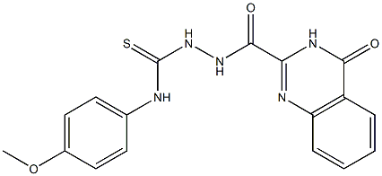 N1-(4-methoxyphenyl)-2-[(4-oxo-3,4-dihydroquinazolin-2-yl)carbonyl]hydrazine-1-carbothioamide Struktur