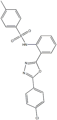 N1-{2-[5-(4-chlorophenyl)-1,3,4-oxadiazol-2-yl]phenyl}-4-methylbenzene-1-sulfonamide Struktur