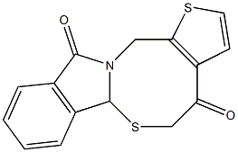 5H-thieno[2',3':5,6][1,3]thiazocino[2,3-a]isoindole-4,11(6aH,13H)-dione Struktur