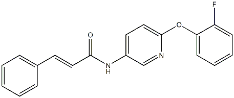 N1-[6-(2-fluorophenoxy)-3-pyridyl]-3-phenylacrylamide Struktur