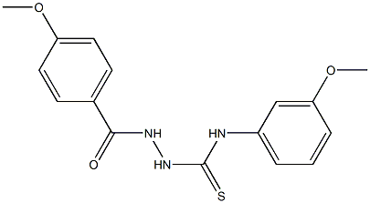 N1-(3-methoxyphenyl)-2-(4-methoxybenzoyl)hydrazine-1-carbothioamide Struktur