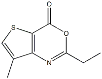 2-ethyl-7-methyl-4H-thieno[3,2-d][1,3]oxazin-4-one Struktur