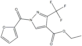 ethyl 1-(2-furylcarbonyl)-3-(trifluoromethyl)-1H-pyrazole-4-carboxylate Struktur