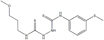 N1-(3-methoxypropyl)-N2-[3-(methylthio)phenyl]hydrazine-1,2-dicarbothioamide Struktur