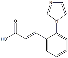 (E)-3-(2-(1H-imidazol-1-yl)phenyl)acrylic acid Struktur