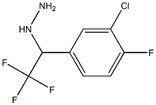 1-(1-(3-chloro-4-fluorophenyl)-2,2,2-trifluoroethyl)hydrazine Struktur