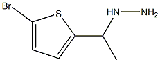 1-(1-(5-bromothiophen-2-yl)ethyl)hydrazine Struktur