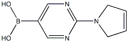 2-(2,5-dihydro-1H-pyrrol-1-yl)pyrimidin-5-ylboronic acid Struktur