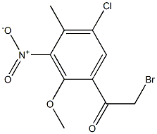 2-bromo-1-(5-chloro-2-methyoxy-4-methyl-3-nitro-phenyl)ethanone Struktur