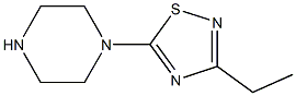 3-ethyl-5-(piperazin-1-yl)-1,2,4-thiadiazole Struktur