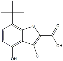 7-tert-butyl-3-chloro-4-hydroxybenzo[b]thiophene-2-carboxylic acid Struktur