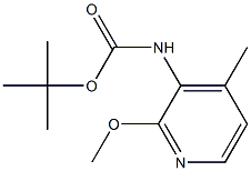 tert-butyl 2-methoxy-4-methylpyridin-3-ylcarbamate Struktur